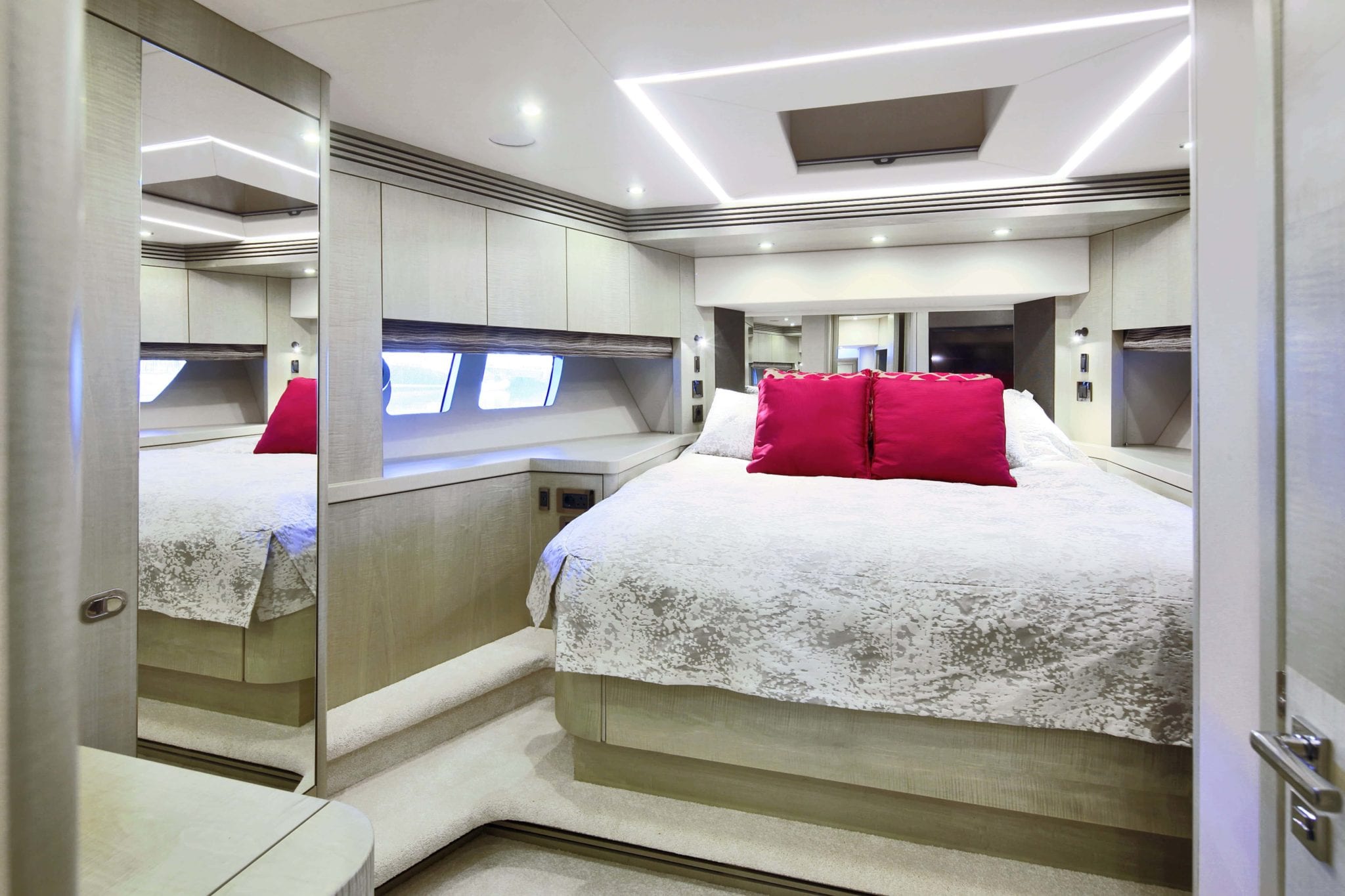 One of our rooms onboard the luxury sunseeker yacht.