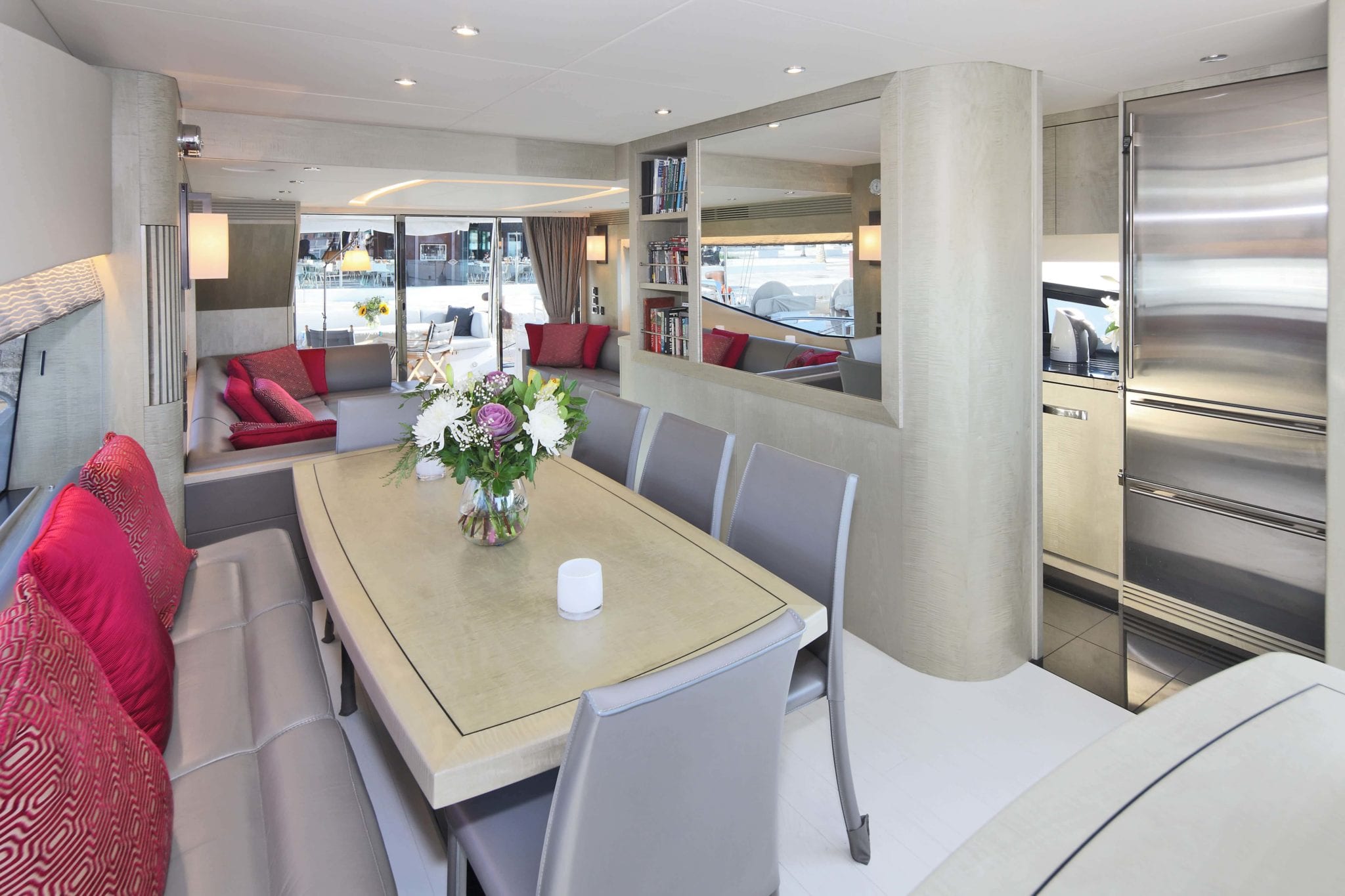 Explore the interior of the sunseeker yacht.